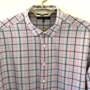 Vince Camuto Mens Long Sleeve Plaid Shirt Size XL